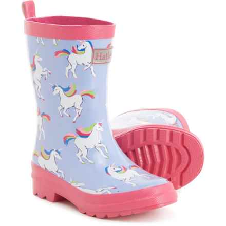 Hatley Little Girls Unicorn Sky Dance Rain Boots - Waterproof in Pink Multi