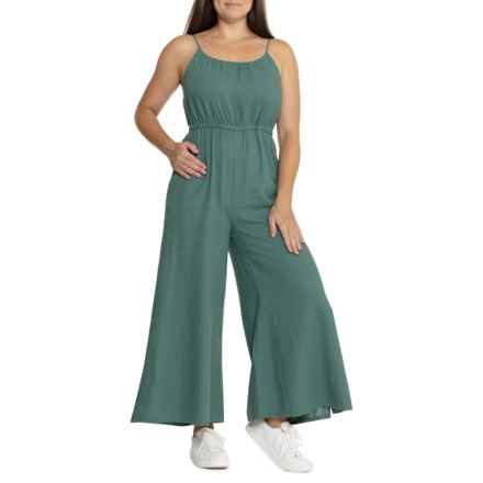 HAUTE HIPPIE Strappy Wide Leg Jumper - Sleeveless in Blue Spruce