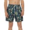 HAVANA JIM Printed Base Palm Swim Shorts in Navy
