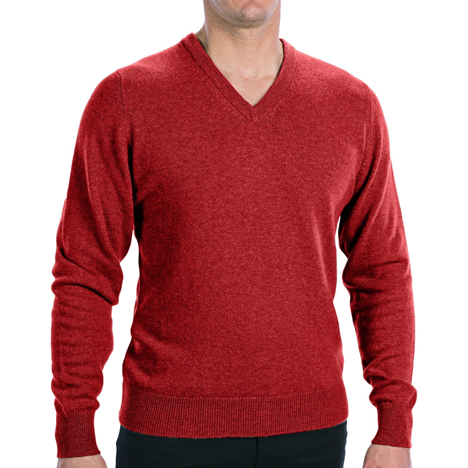 Hawick Knitwear Cashmere V-Neck Sweater (For Men) - Save 75%