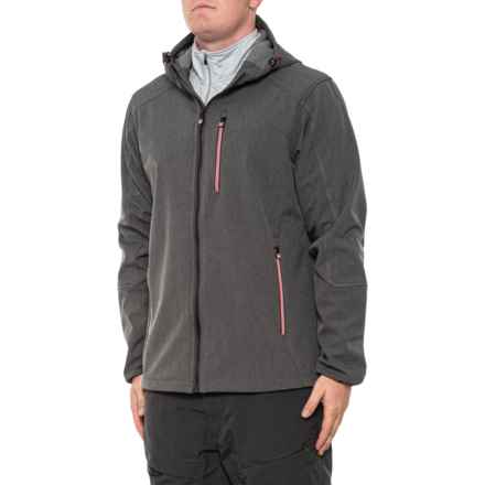 Hawke & Co Soft Shell Jacket with Hood in Heather Grey