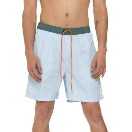 Hawke & Co Topography Volley Shorts - UPF 30+, Built-in Briefs, 7” in Topography Swim
