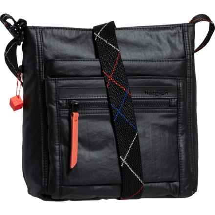 Hedgren Orva RFID-Blocking Crossover Bag (For Women) in Creased Black/Coral