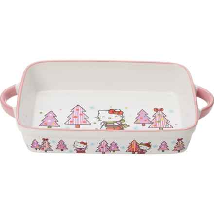 Hello Kitty Christmas Ice Skate Rectangular Baking Dish - 12x8x2.5” in Multi