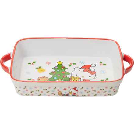 Hello Kitty Teddy Bear Christmas Rectangle Baking Dish - 8x12” in Multi