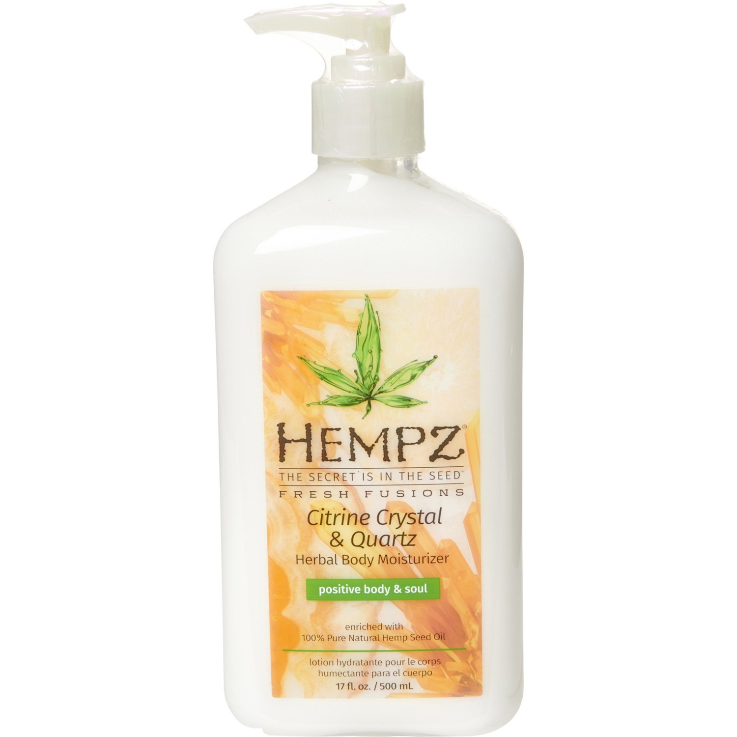 Hempz Fresh Fusions Citrine Crystal and Quartz Herbal Body Moisturizer - 17 oz.