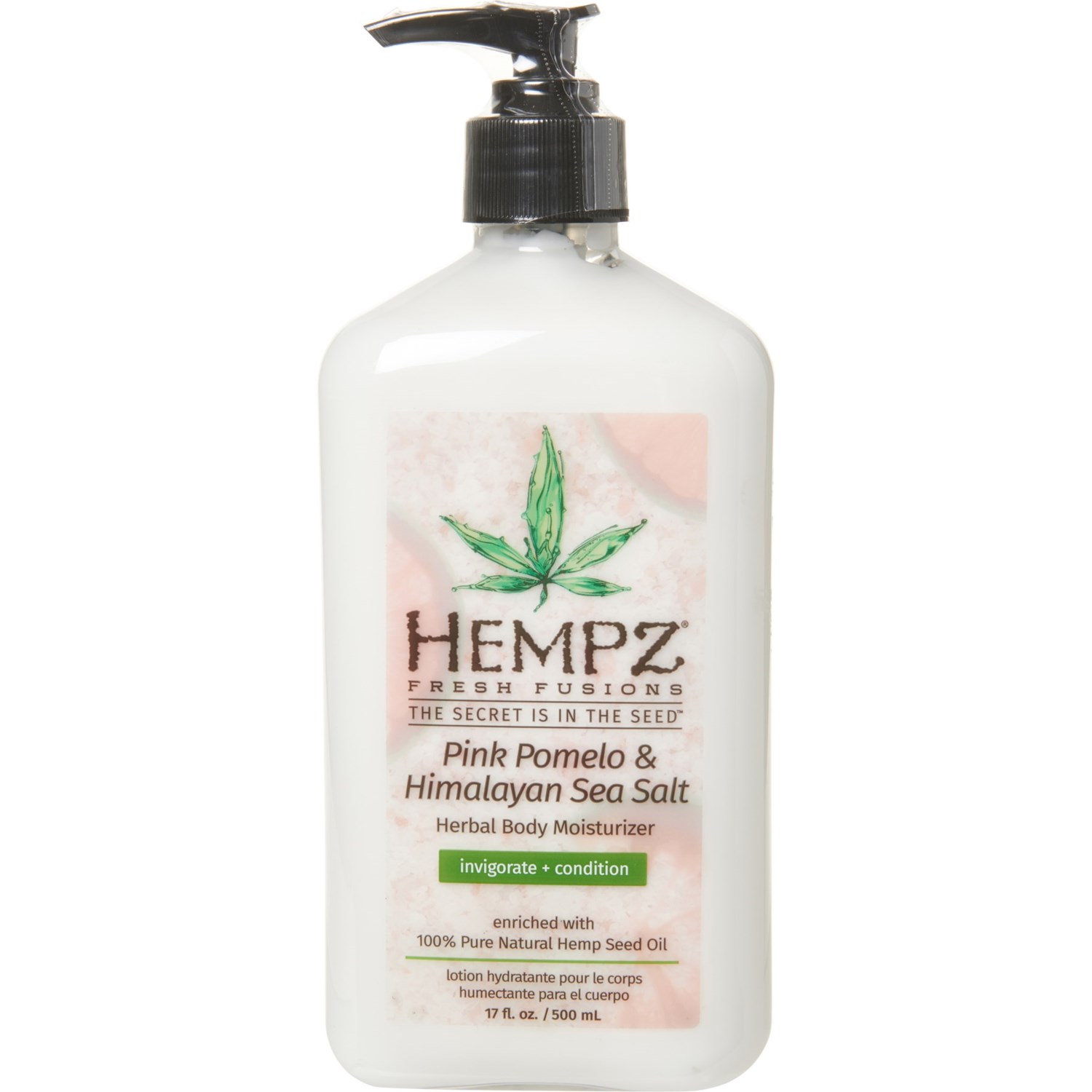 Hempz Fresh Fusions Pink Pomelo and Himalayan Sea Salt Herbal Body Moisturizer - 17 oz.