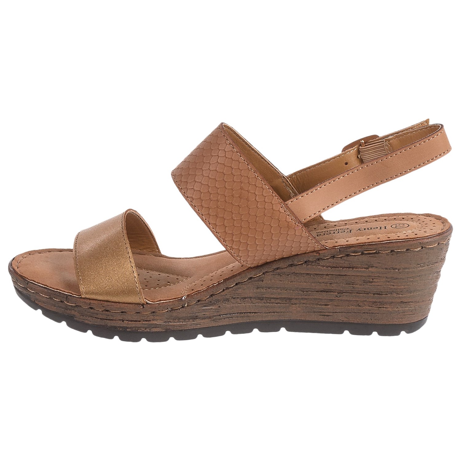 Henry Ferrera Double-Strap Wedge Sandals (For Women) - Save 60%