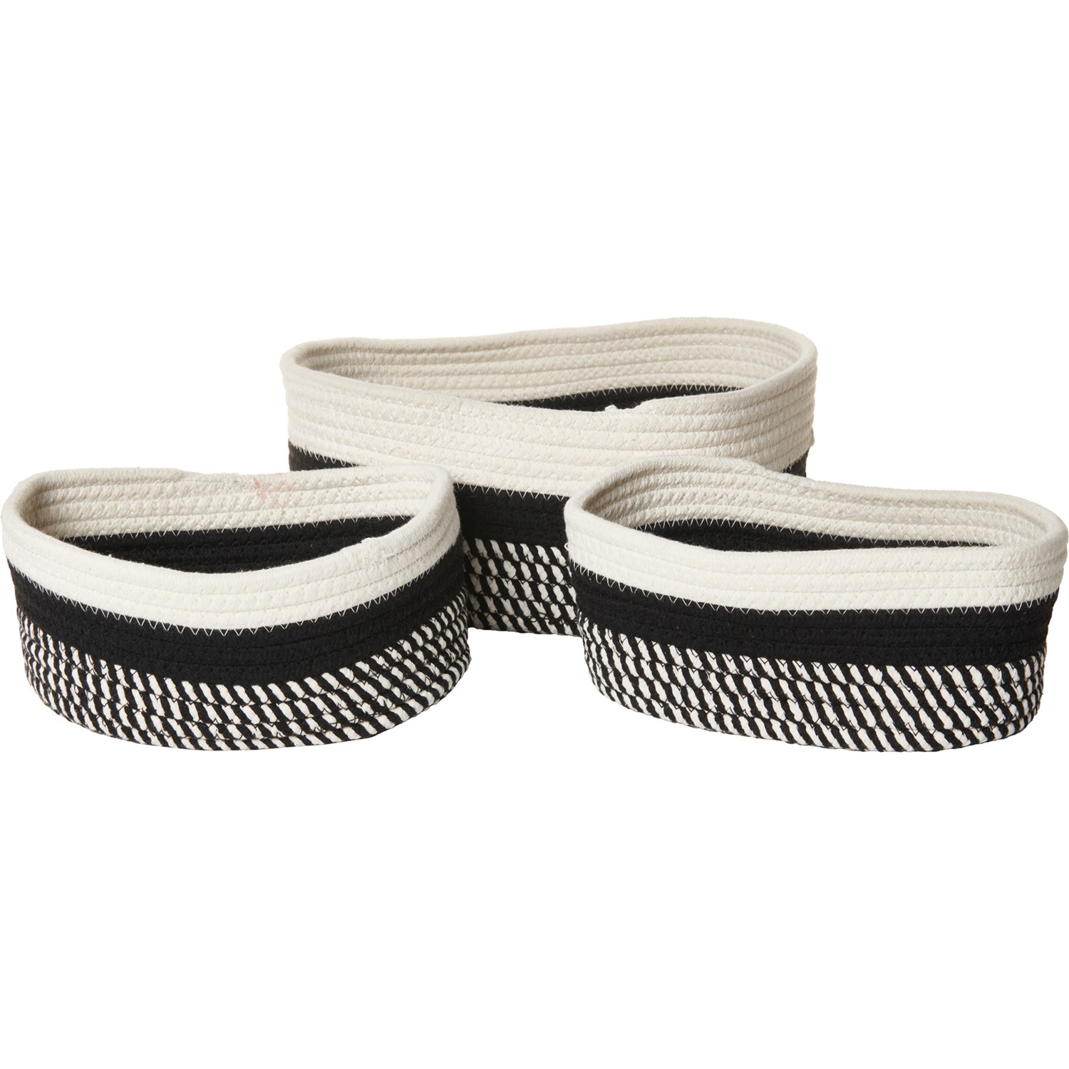 Heritage Living Cotton Rope Baskets 3Piece Set Save 32
