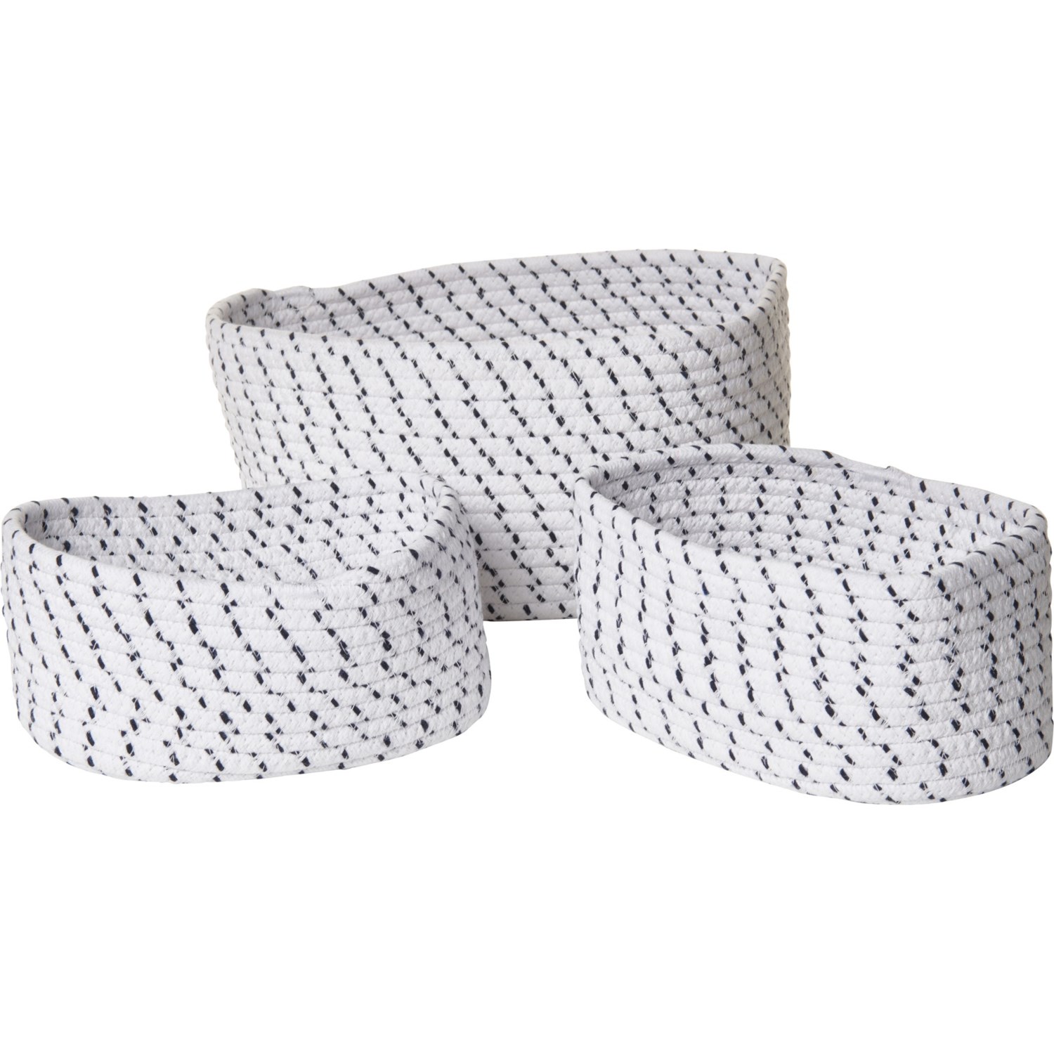 Heritage Living Cotton Rope Baskets 3Piece Set Save 32