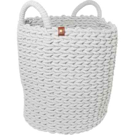 Heritage Living Extra Large Cotton Rope Hamper - 19x20” in Gray
