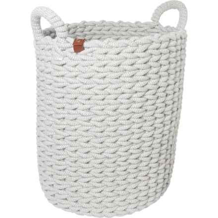 Heritage Living Large Cotton Rope Hamper - 16.5x19” in Gray