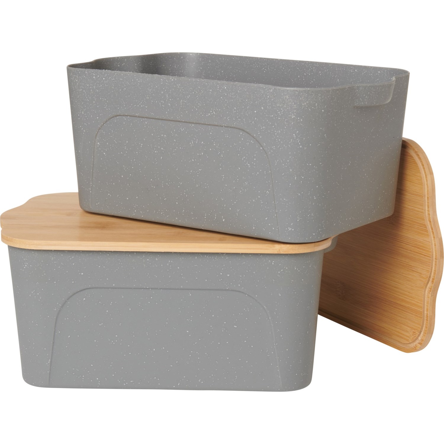 Heritage Living Terrazzo Collection Storage Bins with Lids Small, 2