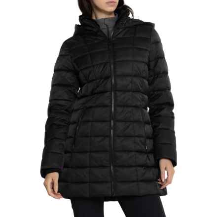 HFX Galaxy Faux-Fur Heavyweight Puffer Jacket - Insulated in Black