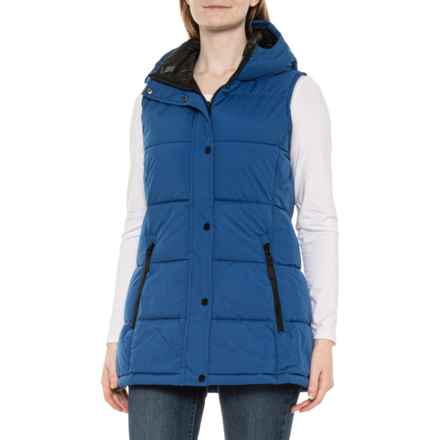 HFX Mechanical Stretch Short Hooded Vest - Insulated in Cobalt