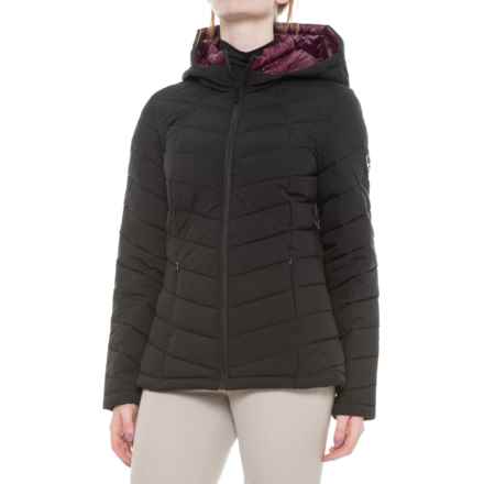 HFX Short Stretch Marshmallow Jacket - Insulated in Black/Bordeaux