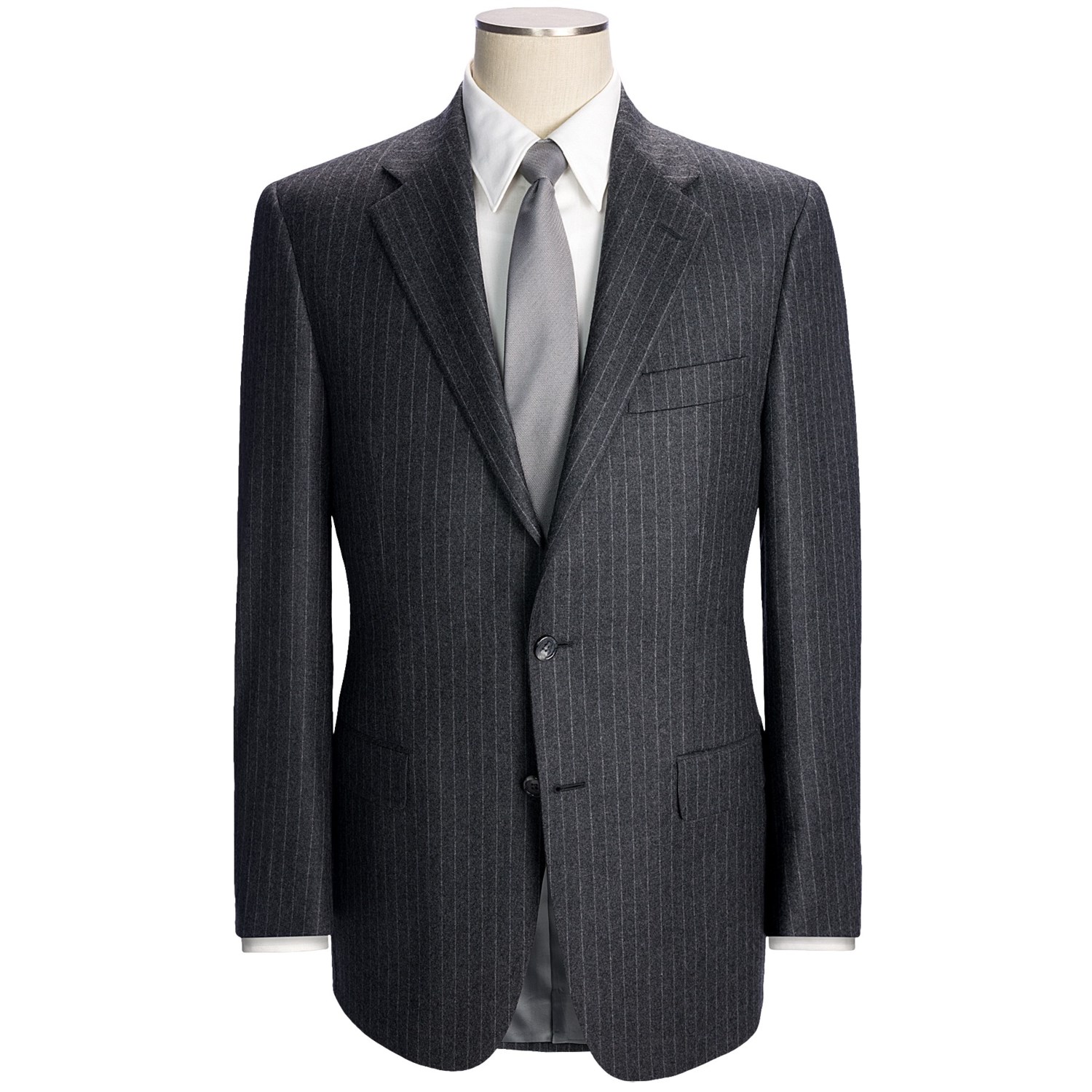 Hickey Freeman Chalk Stripe Suit - Worsted Wool Flannel (For Men)