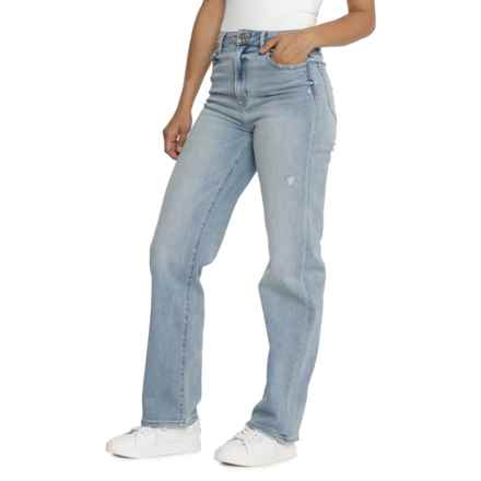 HIDDEN Tracey Stretch Straight Jeans - High Rise in Light