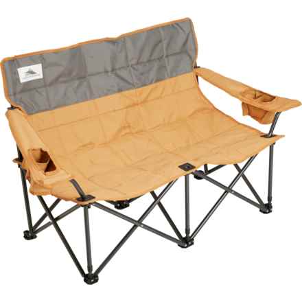 High Sierra 2-Person Low-Back Lounge Chair in Orange/Gray