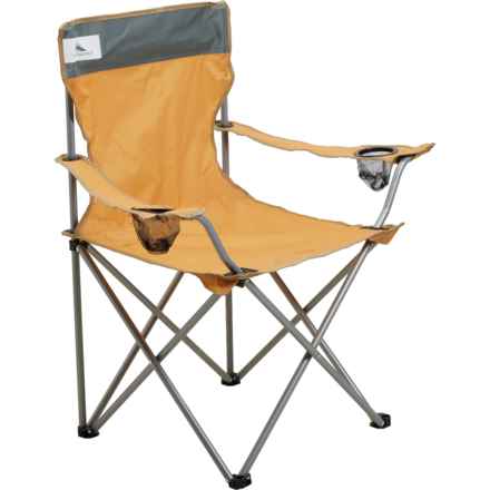 High Sierra Extra-Wide High-Back Sling Chair with Cup Holders in Kelty Brown