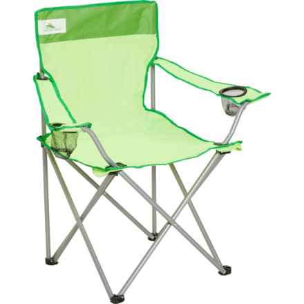 High Sierra Extra-Wide High-Back Sling Chair with Cup Holders in Lime Green
