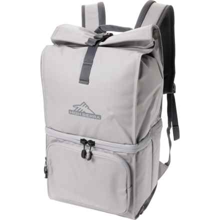 High Sierra Flat-Pack Cooler Backpack - Steel Grey-Mercury in Steel Grey/Merc