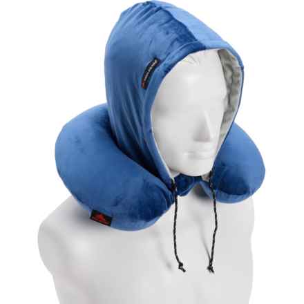 High Sierra Hooded Travel Neck Pillow in Navy/Gray