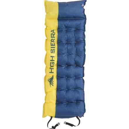 High Sierra Self-Inflating Sleeping Mat with Pillow in Blue/Lime