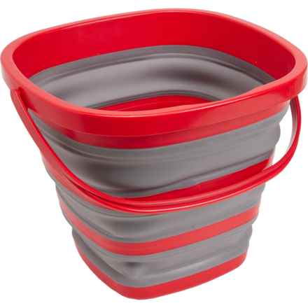 High Sierra Square 10 L Collapsing Bucket in Red/Grey