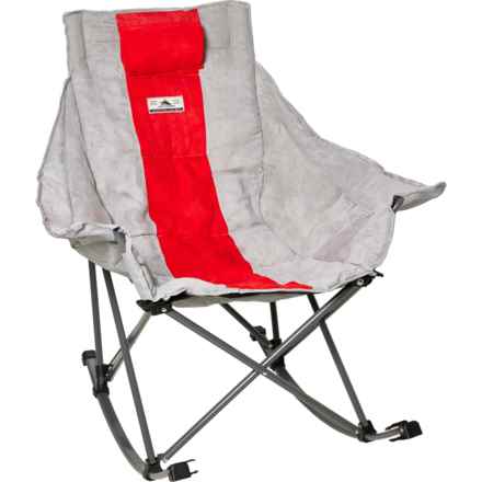 High Sierra Ultra Padded Rocking Camp Chair in Grey/Red