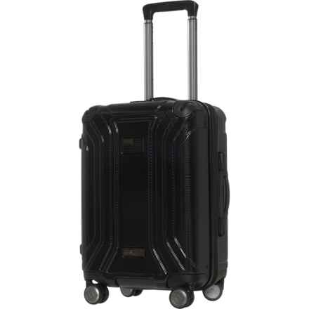 HIGHLAND TACTICAL 21” Titan Carry-On Spinner Suitcase - Hardside, Expandable, Black in Black