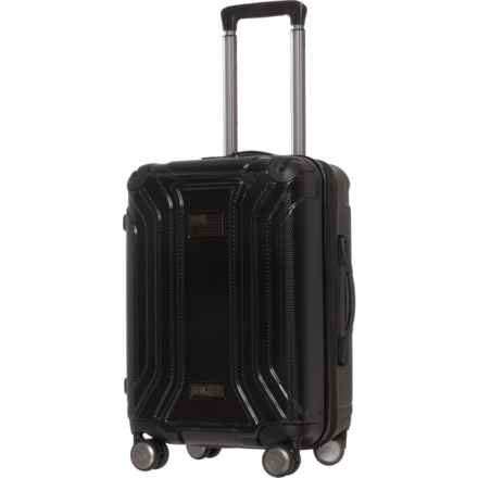HIGHLAND TACTICAL 21” Titan Carry-On Spinner Suitcase - Hardside, Expandable, Black in Black
