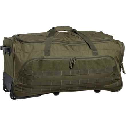 HIGHLAND TACTICAL 30” Squad Rolling Duffel Bag - Dark Green in Dark Green