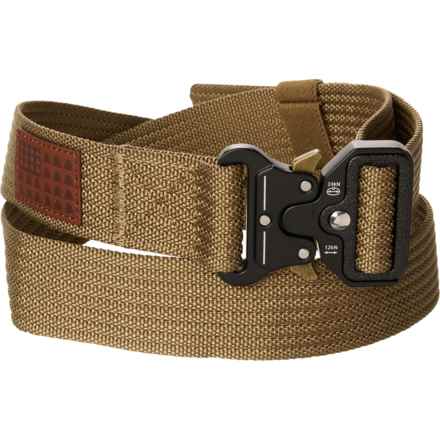 HIGHLAND TACTICAL Leather Patch Belt in Desert