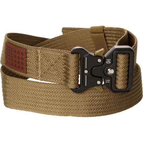HIGHLAND TACTICAL Leather Patch Belt in Desert