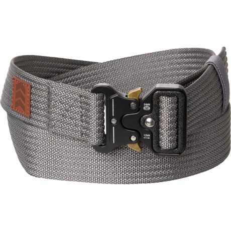 HIGHLAND TACTICAL Leather Patch Belt in Grey
