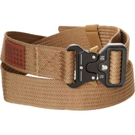 HIGHLAND TACTICAL Leather Patch Tactical Belt in Desert