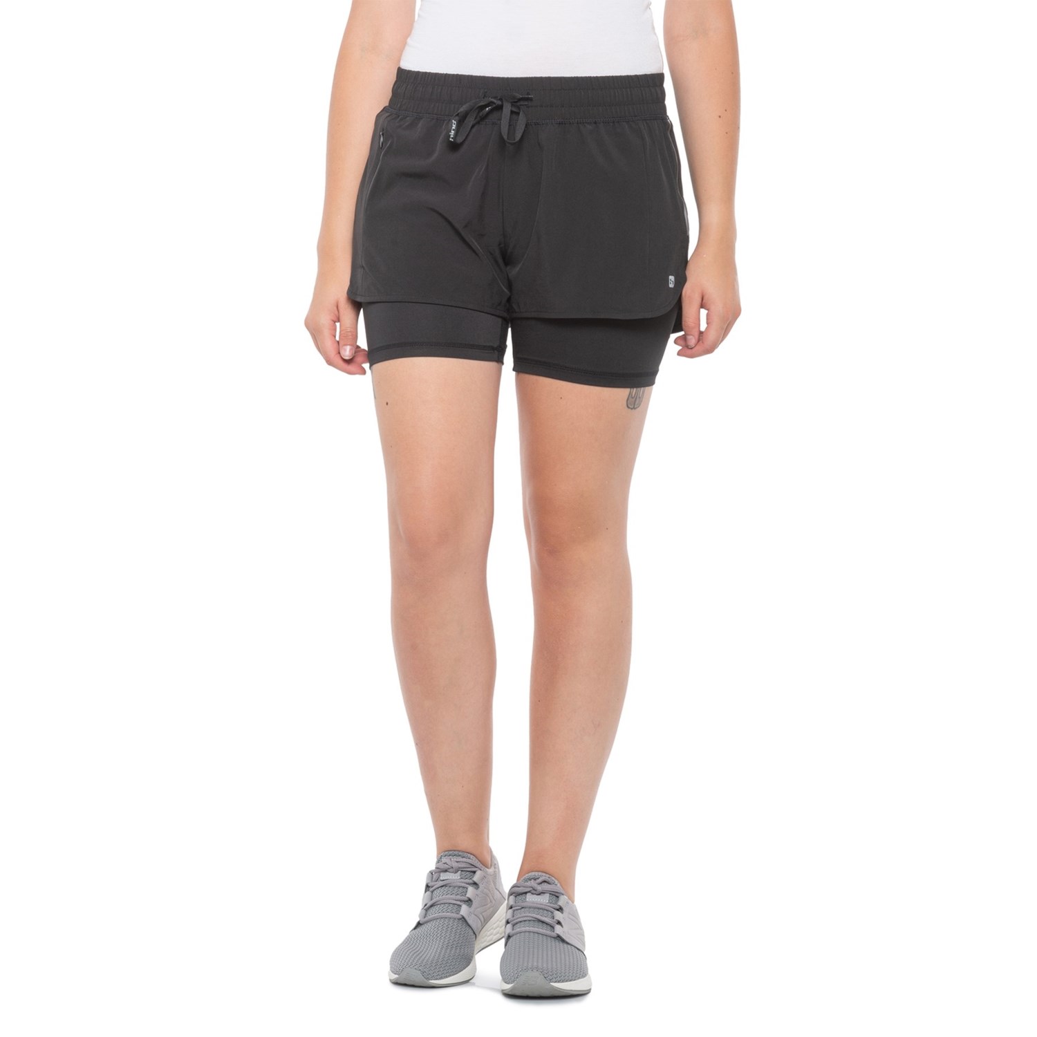 women's shorts with built in compression short