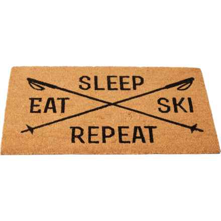 Home Essentials Eat, Sleep, Ski Repeat Coir Doormat - 18x30” in Natural