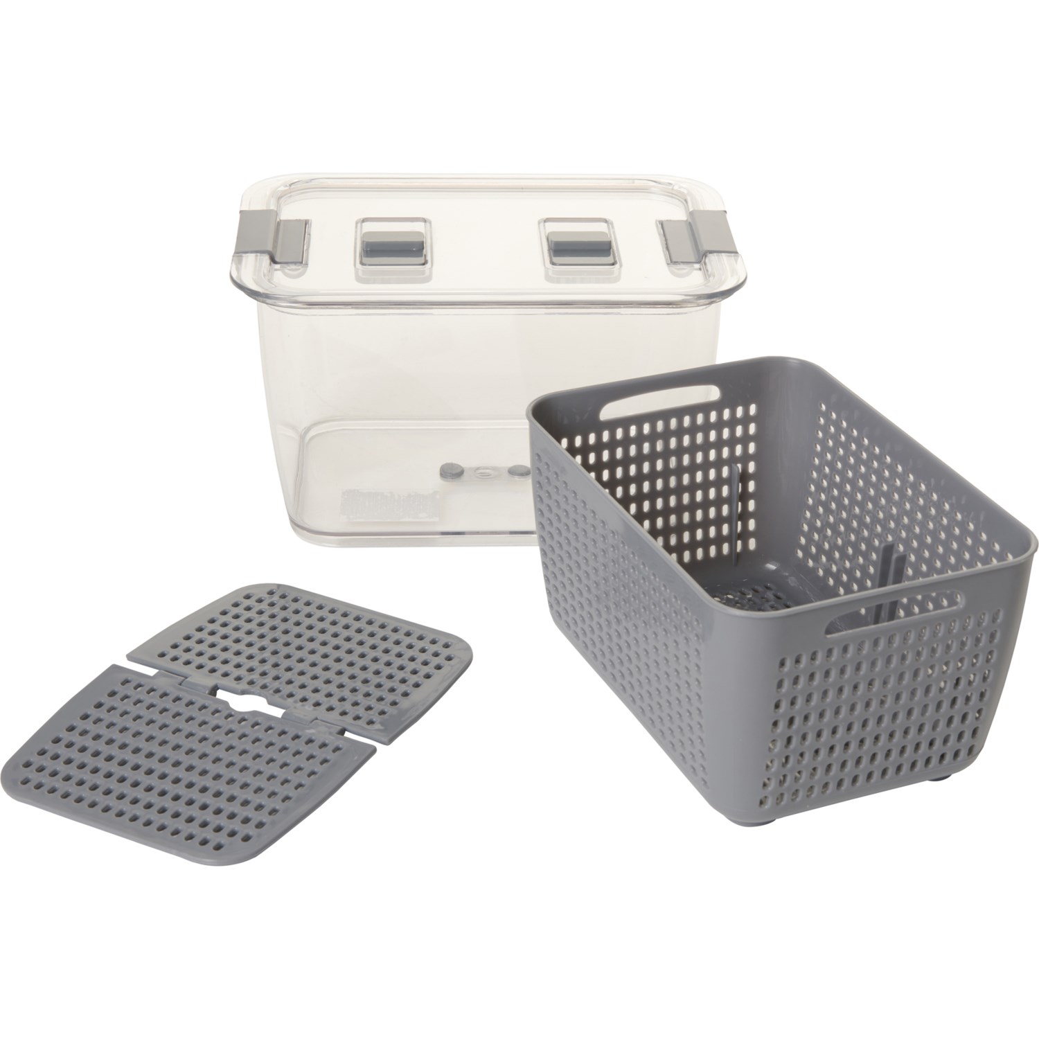 Home Essentials Fresh and Seal Produce Crisper Container with Removable