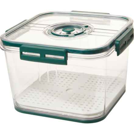 Home Essentials Fresh and Seal Produce Storage Crisper with Use-By Dial Lid - 84.5 oz. in Clear