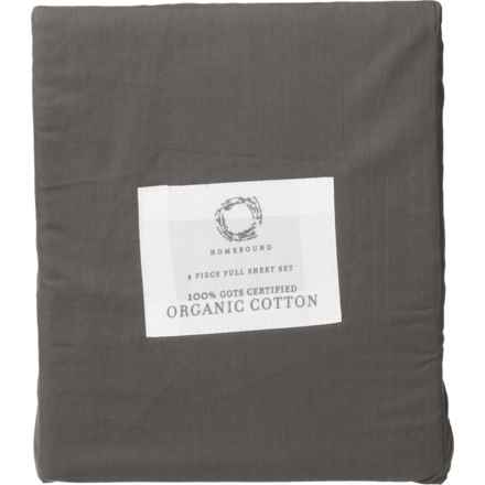 Homebound Full Organic Cotton Sheet Set in Graphite