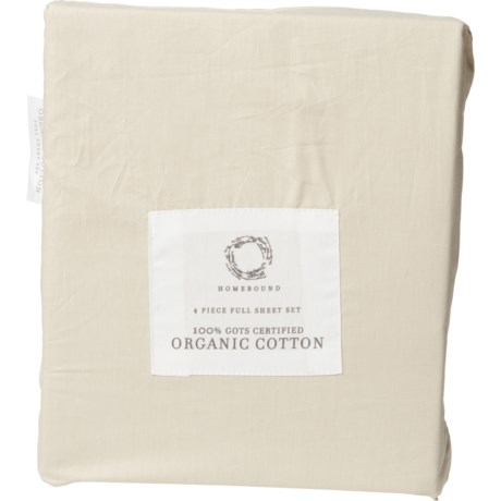 Homebound Full Organic Cotton Sheet Set in Sand