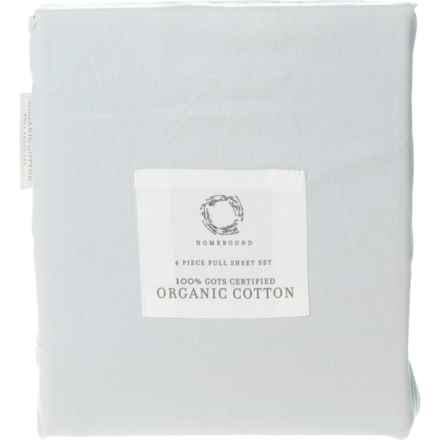 Homebound Full Organic Cotton Sheet Set in Spa Blue