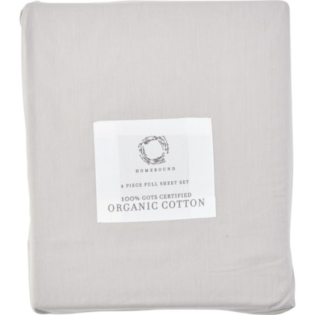 Homebound Full Organic Cotton Sheet Set in Titanium