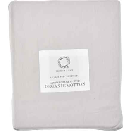 Homebound Full Organic Cotton Sheet Set in Titanium