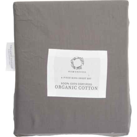 Homebound King Organic Cotton Sheet Set in Graphite