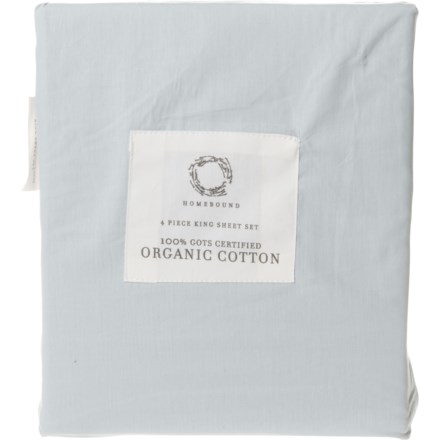 Homebound King Organic Cotton Sheet Set in Spa Blue