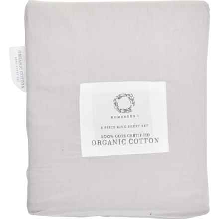 Homebound King Organic Cotton Sheet Set in Titanium