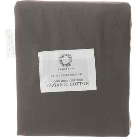 Homebound Queen Organic Cotton Sheet Set in Graphite